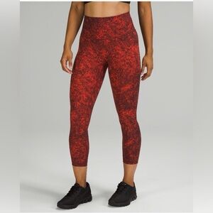 Lululemon Denim Wash Print Autumn Red Black